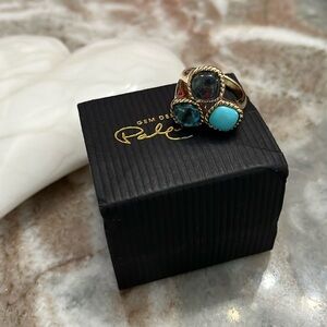 Gem Designs by Palermo beautiful 14K Gold Tri Stone Ring Size 8